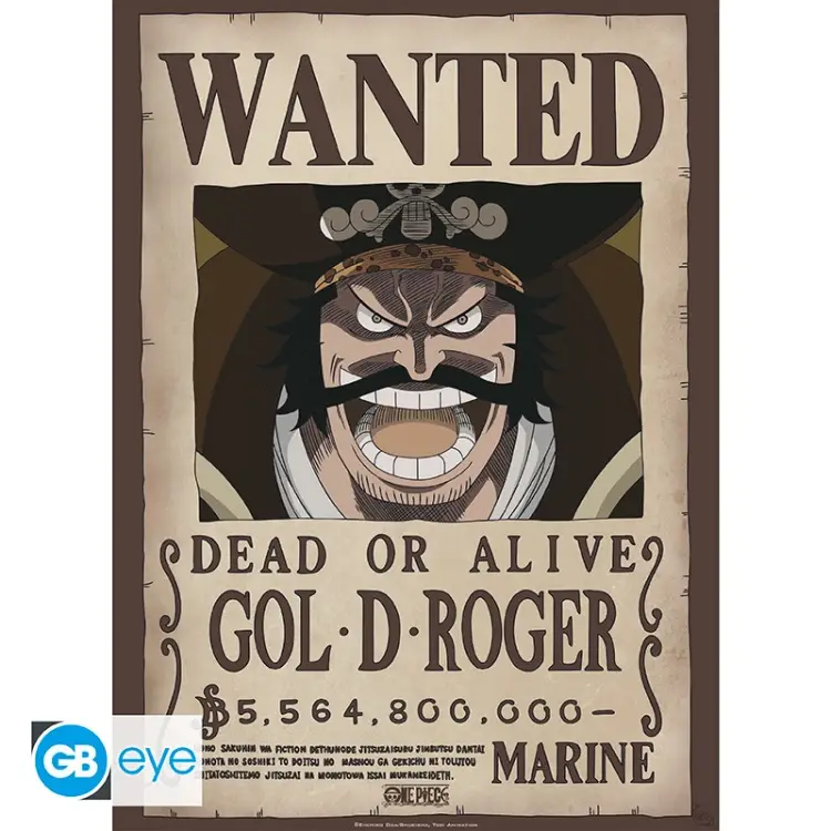 ONE PIECE - Wanted Roger & Whitebeard - Zestaw 2 plakatów "52x38