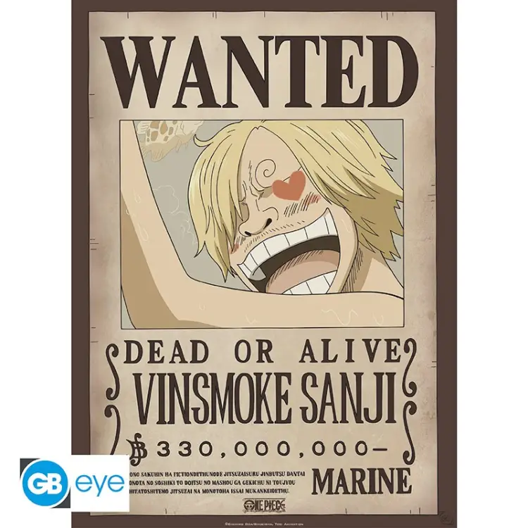 ONE PIECE - Wanted Zoro & Sanji - Zestaw 2 plakatów "52x38