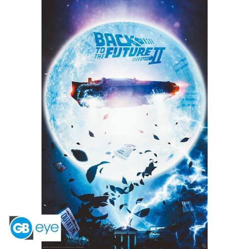 BACK TO THE FUTURE - Latający Delorean - Plakat 91x61cm