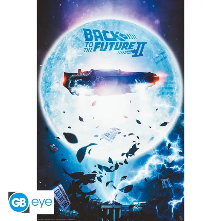 BACK TO THE FUTURE - Latający Delorean - Plakat 91x61cm