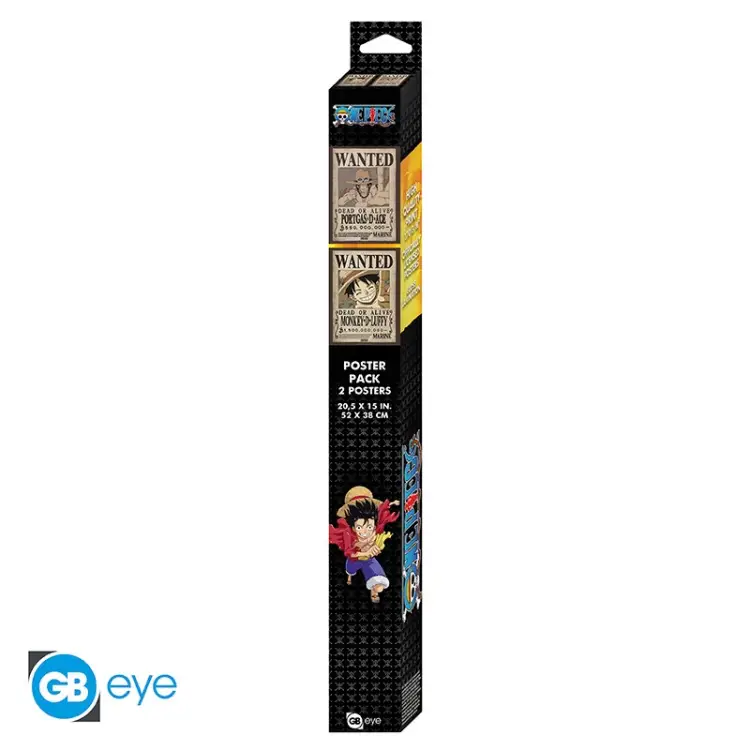 ONE PIECE - Wanted Luffy & Ace - Zestaw 2 plakatów "52x38