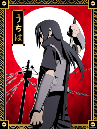 NARUTO SHIPPUDEN - Itachi - Złoty plakat 30x40cm
