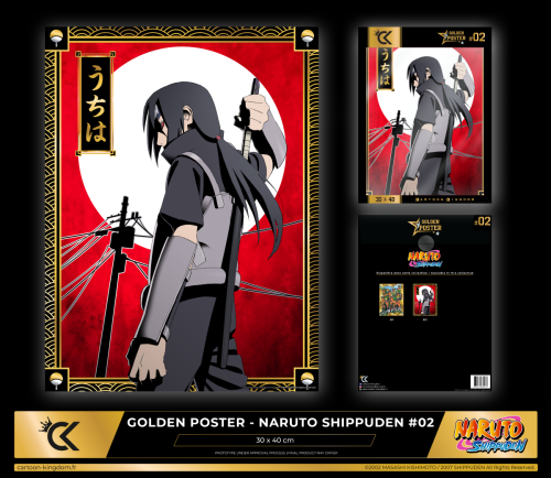 NARUTO SHIPPUDEN - Itachi - Złoty plakat 30x40cm