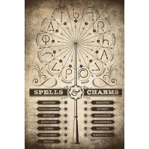 HARRY POTTER - Zaklęcia i uroki - plakat 61 x 91 cm