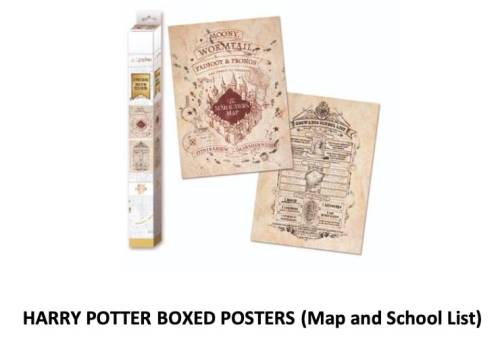 HARRY POTTER - Mapa i lista szkół - Zestaw 2 plakatów 52 x 38 cm