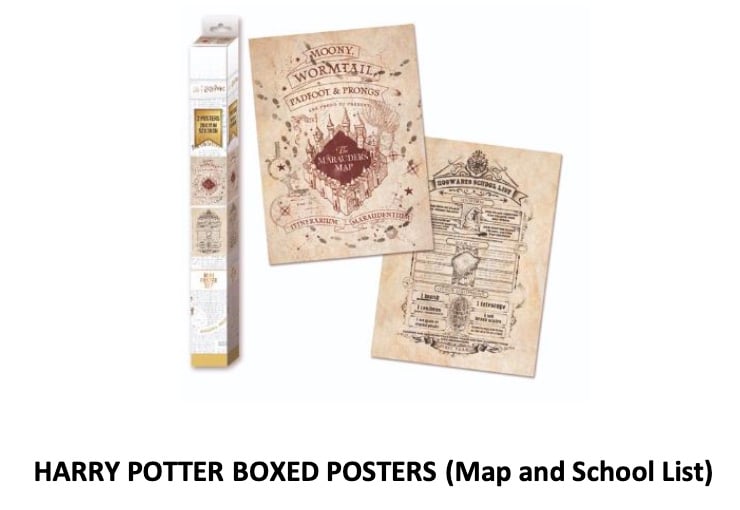 HARRY POTTER - Mapa i lista szkół - Zestaw 2 plakatów 52 x 38 cm