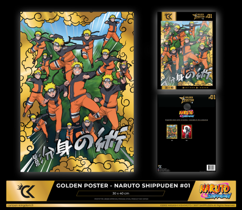 NARUTO SHIPPUDEN - Naruto - Złoty plakat 30x40cm