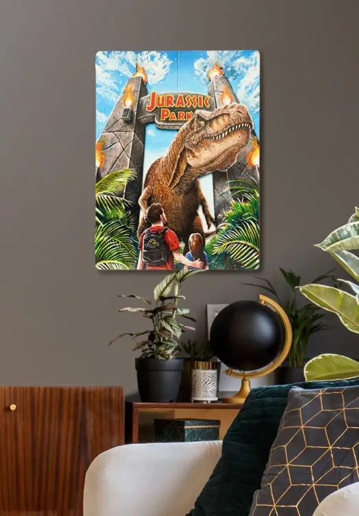 JURASSIC PARK - Bramy - plakat 3D WoodArts '30x40cm'