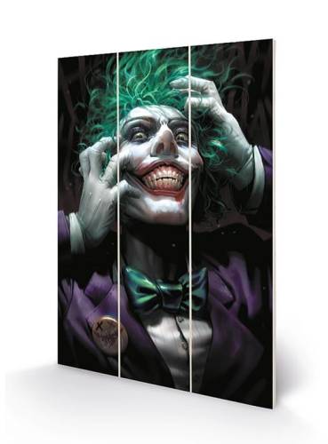 DC COMICS - Joker (Szalone zbliżenie) - Nadruk na drewnie 20x29,5