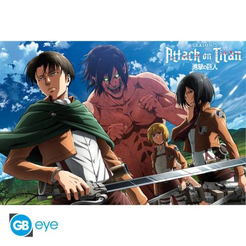 ATTACK ON TITAN - Gotowi do walki - plakat 91x61cm