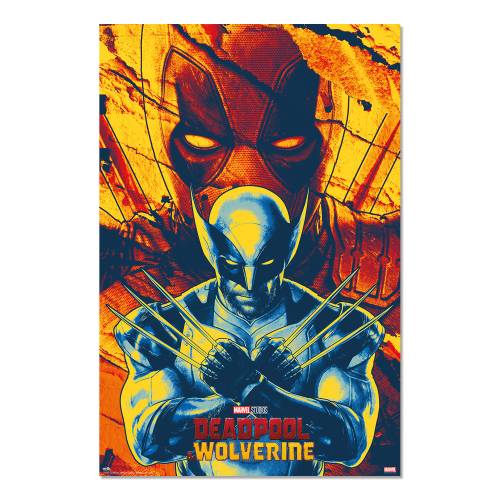 DEADPOOL & WOLVERINE - Retro - Plakat 61 x 91 cm
