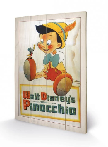 DISNEY - Druk na drewnie 40X59 - Sumienie Pinokia