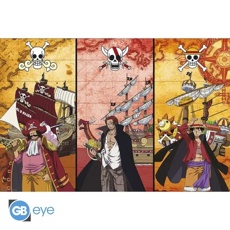 ONE PIECE - Kapitanowie i łodzie - Plakat 91x61cm