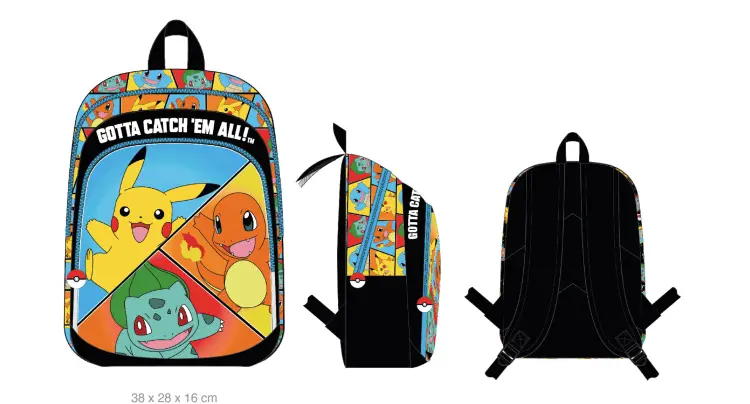 POKEMON - Starter - Plecak z 2 przegrodami "38x28x16cm