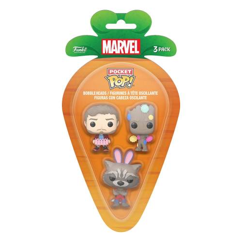 Pocket POP! 3pack - Marvel Guardians of the Galaxy - Star-Lord, Groot, Rocket - Marchewka