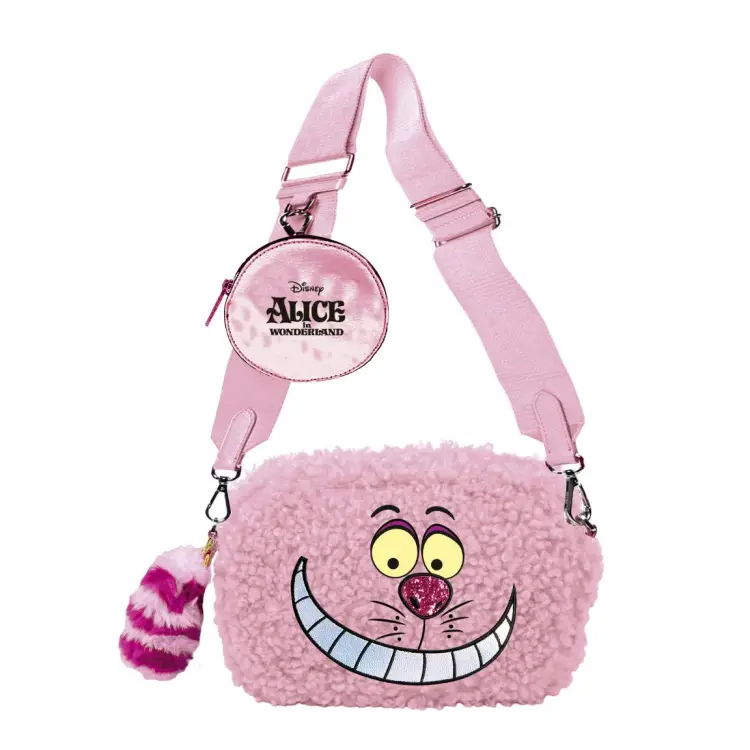 ALICE - Kot z Cheshire - Futrzana torba na ramię - 18,5x12,5x8cm