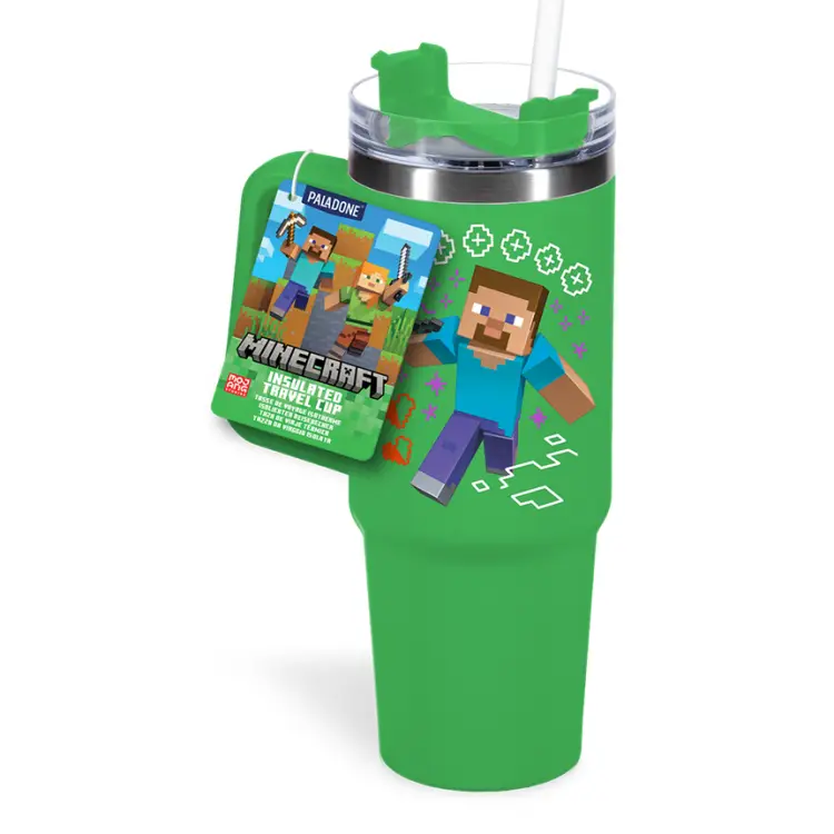 MINECRAFT - Steeve - Kubek podróżny XL 900ml ze słomką