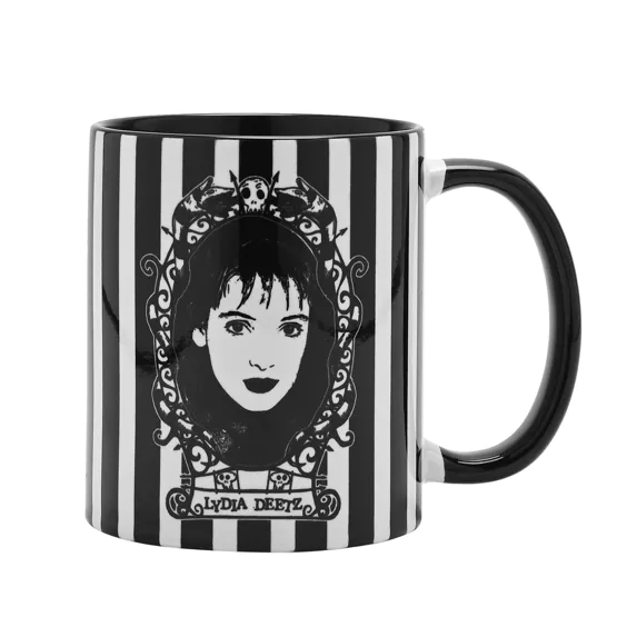 BEETLEJUICE - Black&White - Lydia - Wewnętrzny kolorowy kubek - 10Oz