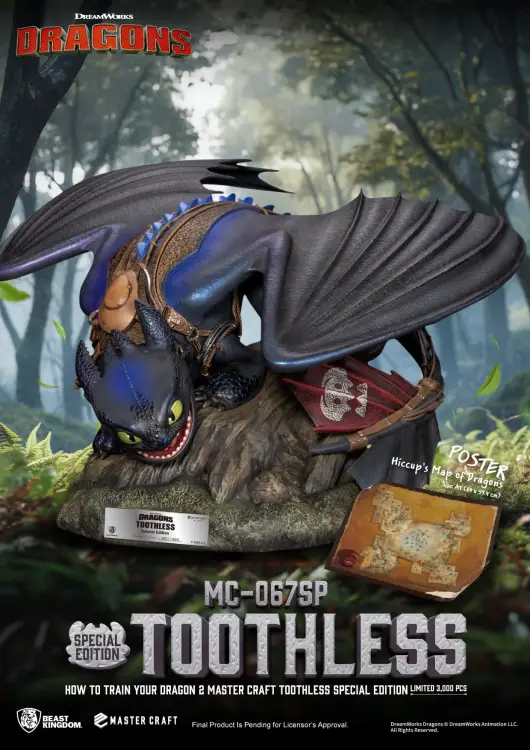 HOW TO TRAIN YOUR DRAGON 2 - Szczerbatek - Statuetka Master Craft 38 cm