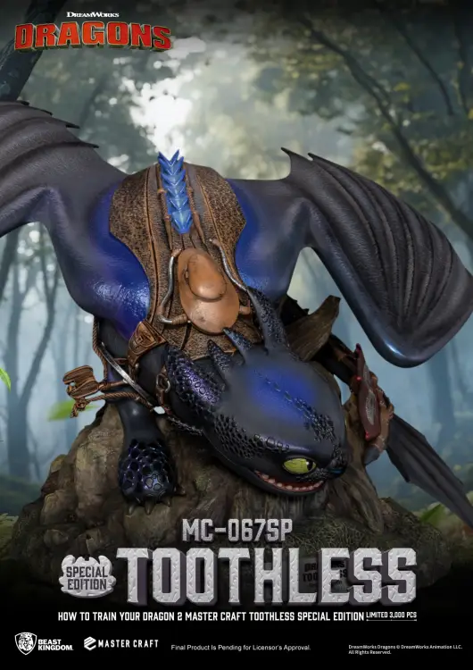 HOW TO TRAIN YOUR DRAGON 2 - Szczerbatek - Statuetka Master Craft 38 cm