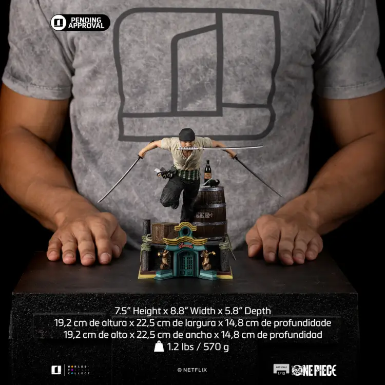 ONE PIECE NETFLIX - Zoro - Statuetka artystyczna w skali 1/10 19,2 cm