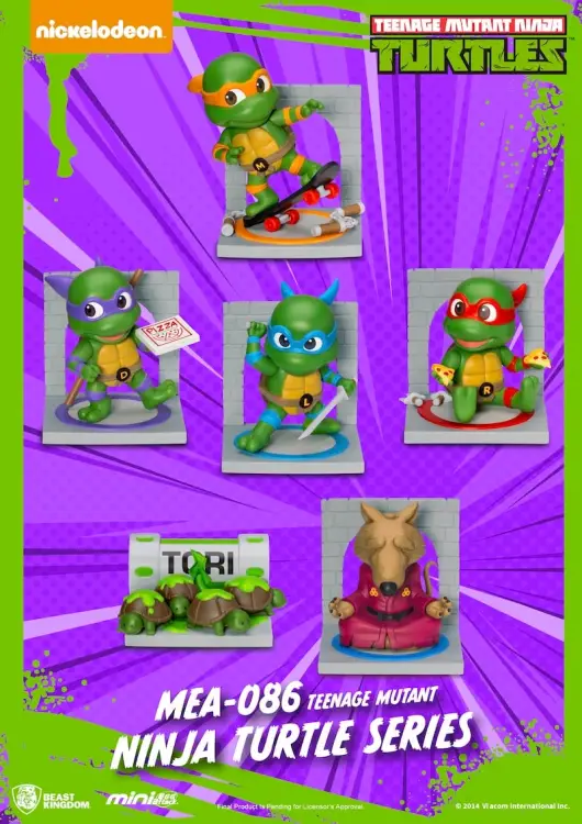 TEENAGE MUTANT NINJA TURTLE - Zestaw 6 figurek w ślepym pudełku 8 cm