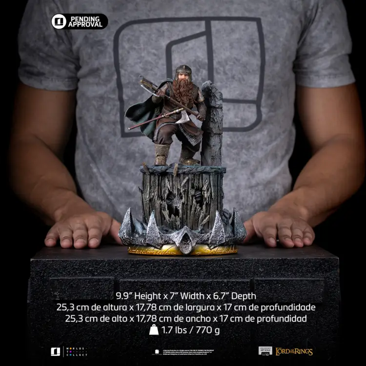 LOTR - Gimli - Statua Unleashed Art Skala 1/10 25,3 cm