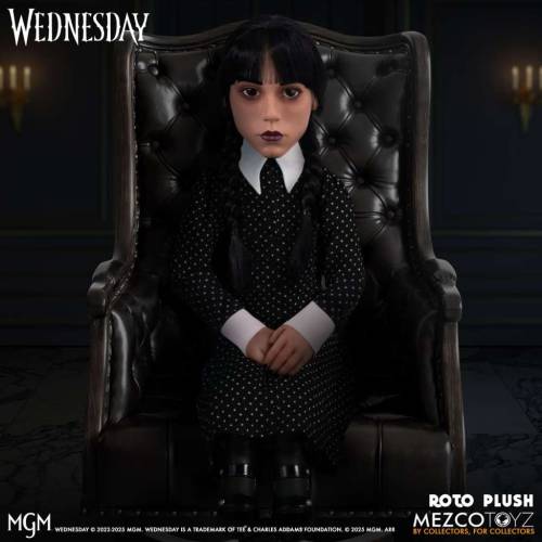 WEDNESDAY - Wednesday Addams MDS Roto Doll - 45 cm