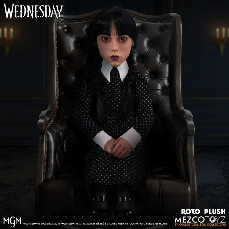 WEDNESDAY - Wednesday Addams MDS Roto Doll - 45 cm
