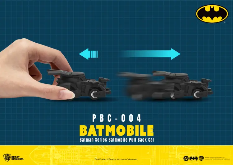 DC - Batman seria Batmobile Pull Back Car - Zestaw 6 figurek Blind Box 5cm