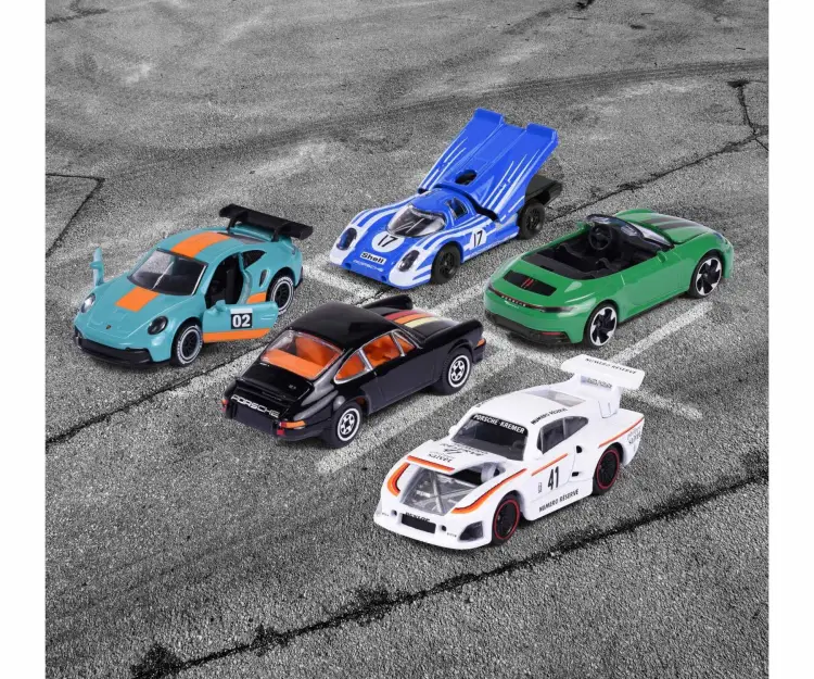 RIDE COOL - Porsche - Zestaw 5 miniaturowych samochodów - 1:64