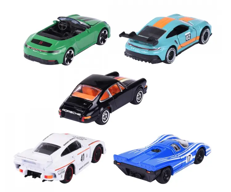 RIDE COOL - Porsche - Zestaw 5 miniaturowych samochodów - 1:64
