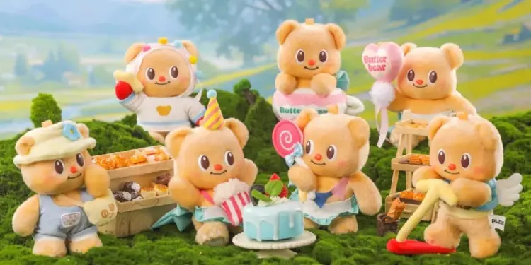 BUTTERBEAR - Party - Display 6 Pluszaków 15cm - Mystery Box