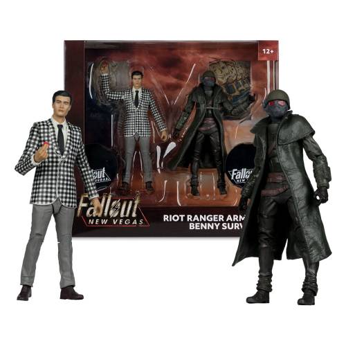 FALLOUT NEW VEGAS - Riot Ranger Armor & Benny - Zestaw 2 figurek 18 cm