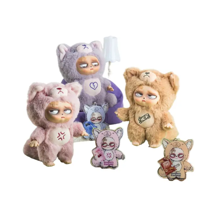 Pluszak Sleeples Grumpipi + akrylowy brelok do kluczy i karta - BLIND BOX - 13 cm