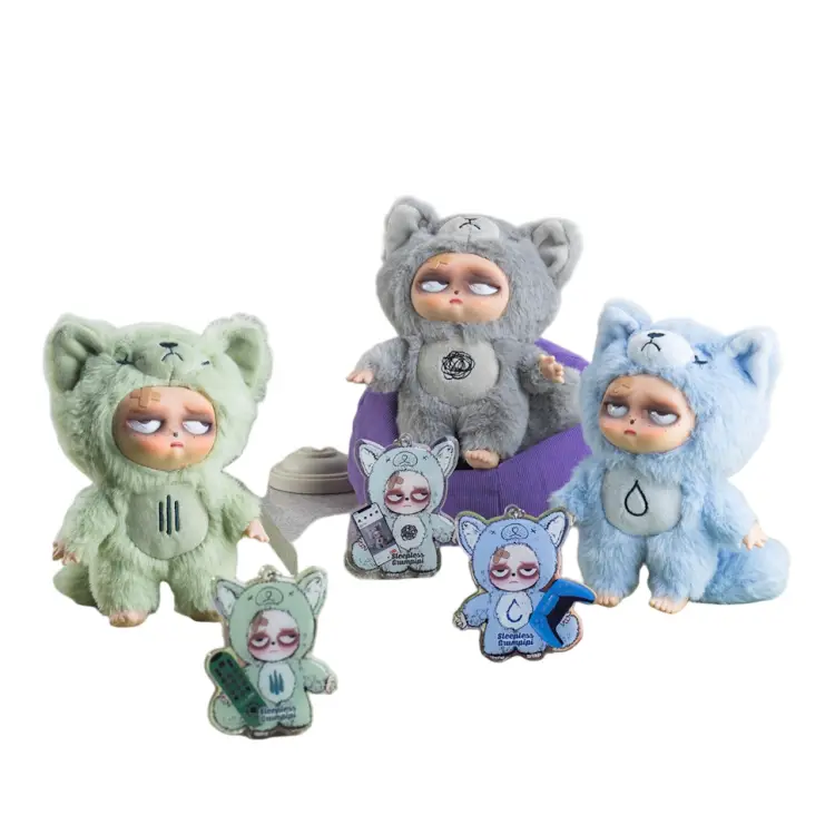 Pluszak Sleeples Grumpipi + akrylowy brelok do kluczy i karta - BLIND BOX - 13 cm