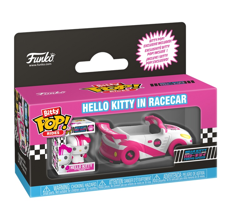 SANRIO - Bitty Pop Ride - Samochód wyścigowy z Hello Kitty
