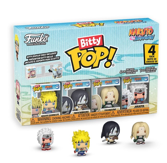 NARUTO SHIPPUDEN - Bitty Pop 4 Pack 2.5cm - Drużyna 2