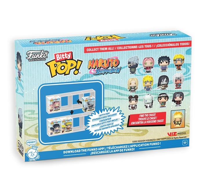 NARUTO SHIPPUDEN - Bitty Pop 4 Pack 2.5cm - Drużyna 2