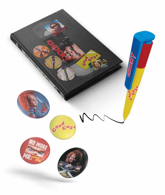 CHUCKY - Zestaw VHS - Zestaw piśmienniczy (notatnik, identyfikatory i długopis)