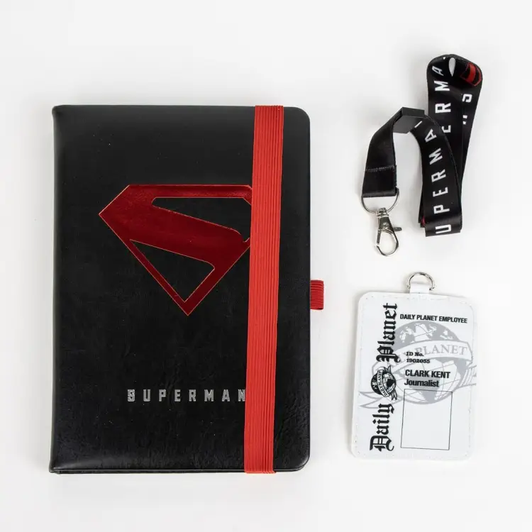 SUPERMAN - Zestaw piśmienniczy - notatnik A5 + plakietka