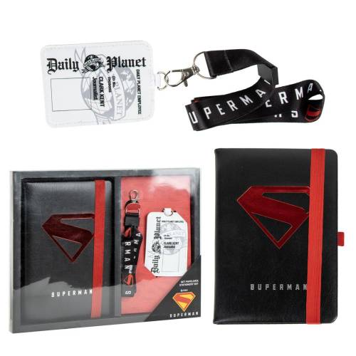 SUPERMAN - Zestaw piśmienniczy - notatnik A5 + plakietka