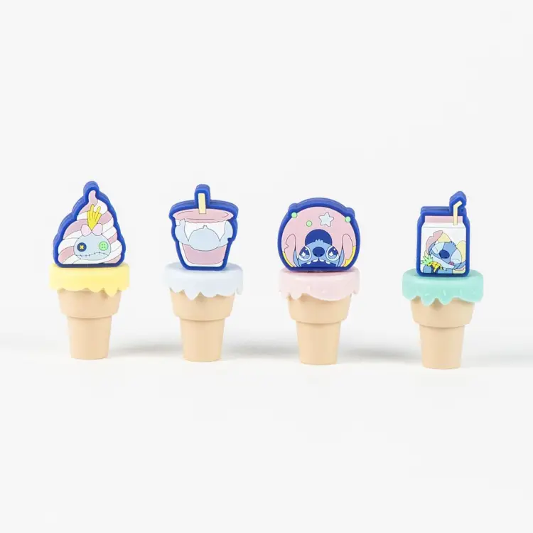 STITCH - Zestaw 4 mini zakreślaczy "jedzenie"