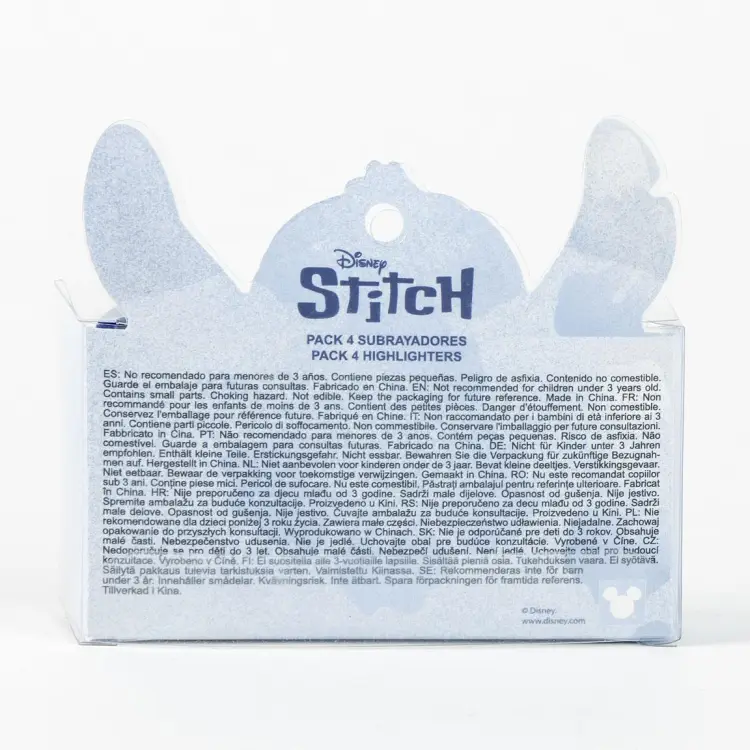 STITCH - Zestaw 4 mini zakreślaczy "jedzenie"
