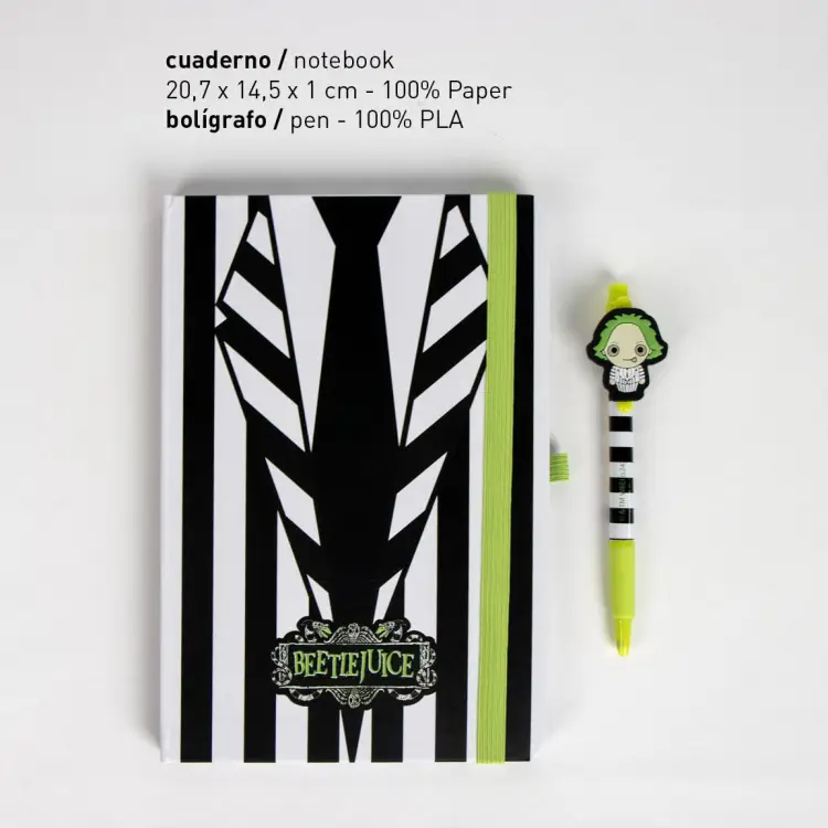 BEETLEJUICE - Zestaw Premium A5 notatnik + długopis