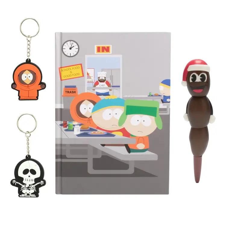 SOUTH PARK - Zestaw notatnik A5 + długopis + 2 breloki do kluczy