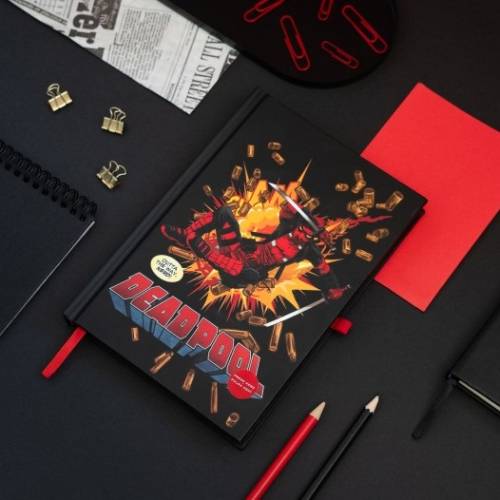 DEADPOOL - Podświetlany notatnik premium - rozmiar A5