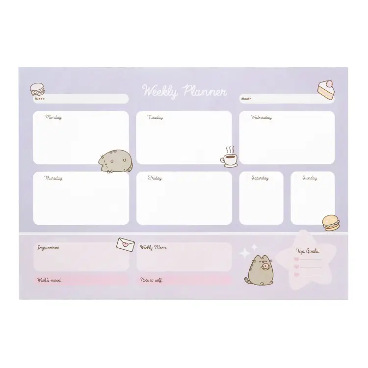 PUSHEEN - Moments - Planer tygodniowy - A3 Bloc Note