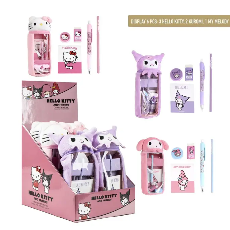 HELLO KITTY & Friends - Display de 6 Sets de Papeterie 6szt.