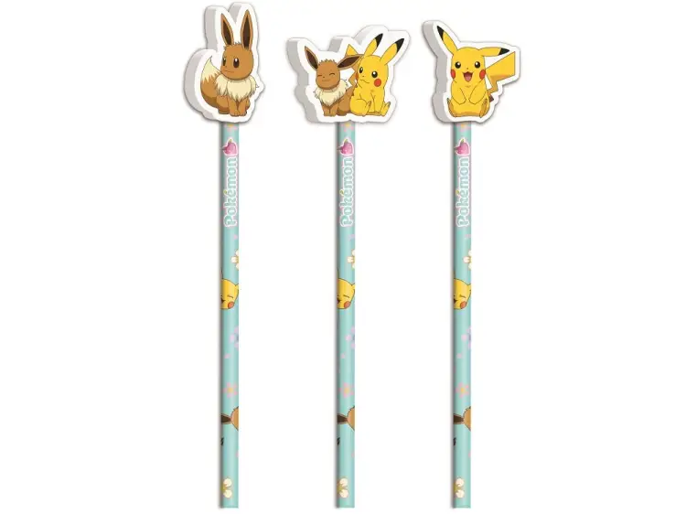 POKEMON - Flower Collection - Zestaw 3 ołówków z nakładką